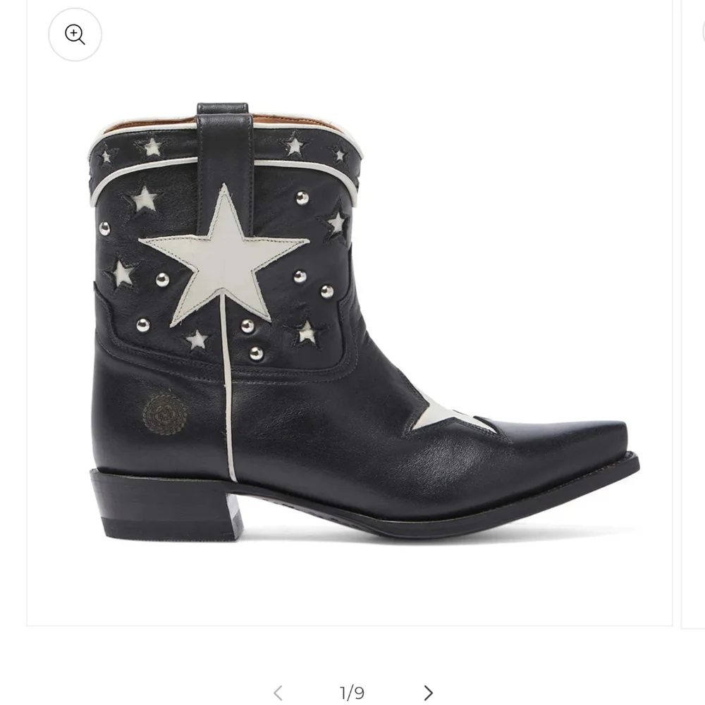 Ranch Road Presidio Liberty Short Black Cowboy Boots - Picture 5 of 10